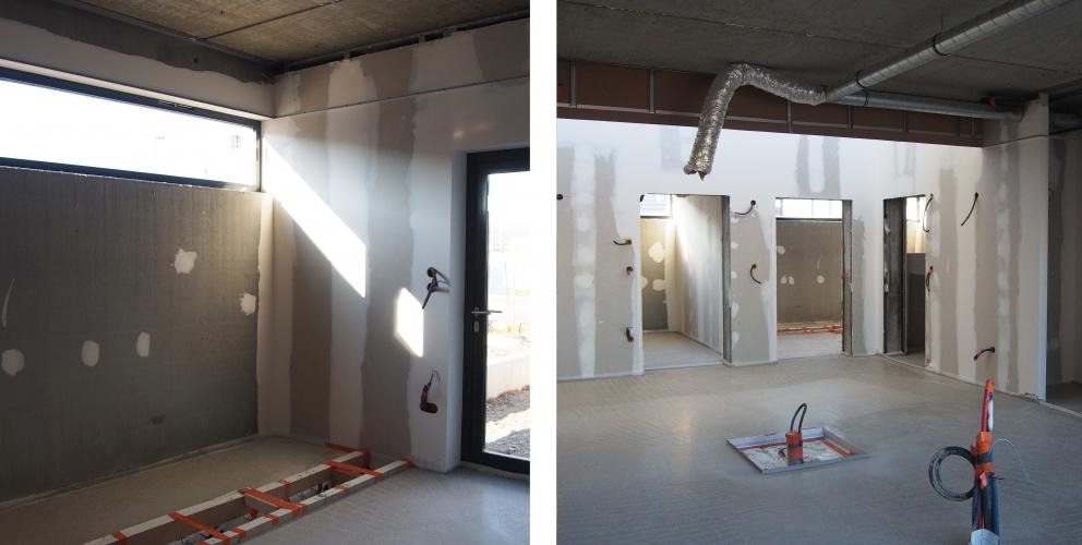Projet CVCF - Zone de préparation et chenil en cours de travaux