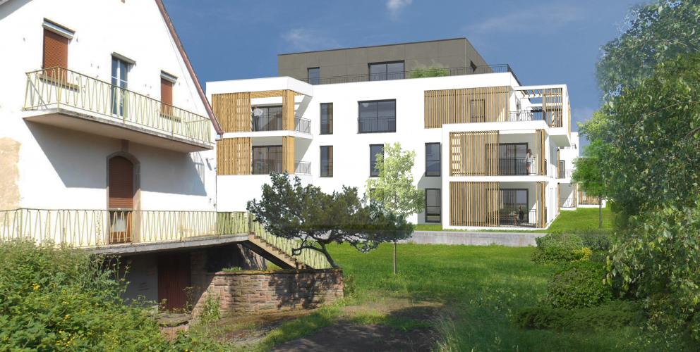 Collectif JW - Vue depuis le domaine public sur le bâtiment A