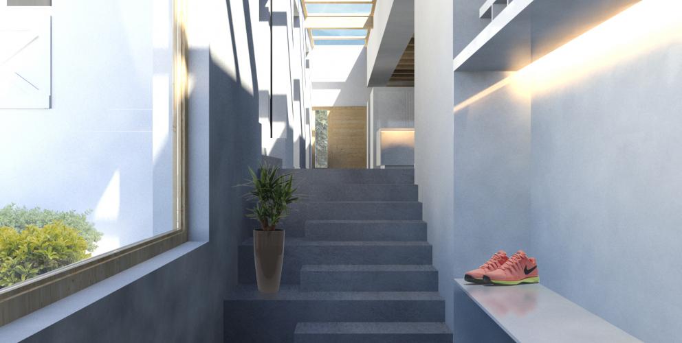 Projet AL - Vue sur l'entrée de l'extension