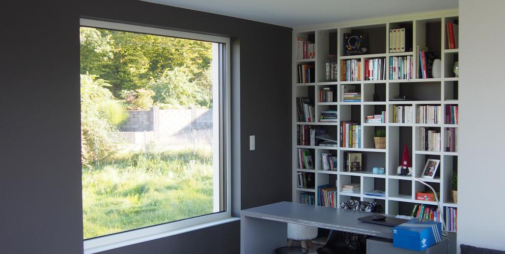 Projet SML - Vue sur le séjour - coin bureau