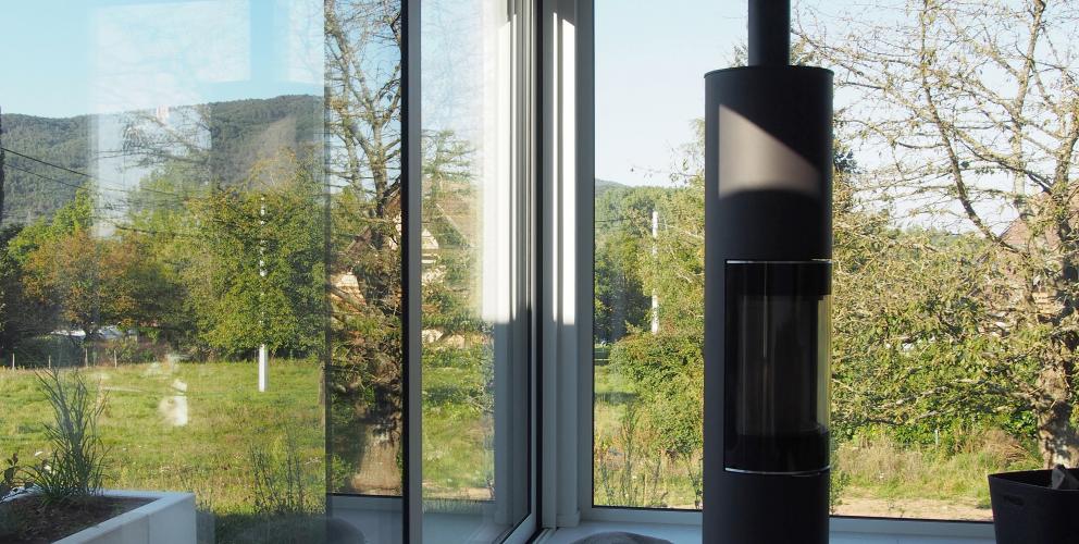 Projet SML - Vue depuis le séjour sur le paysage