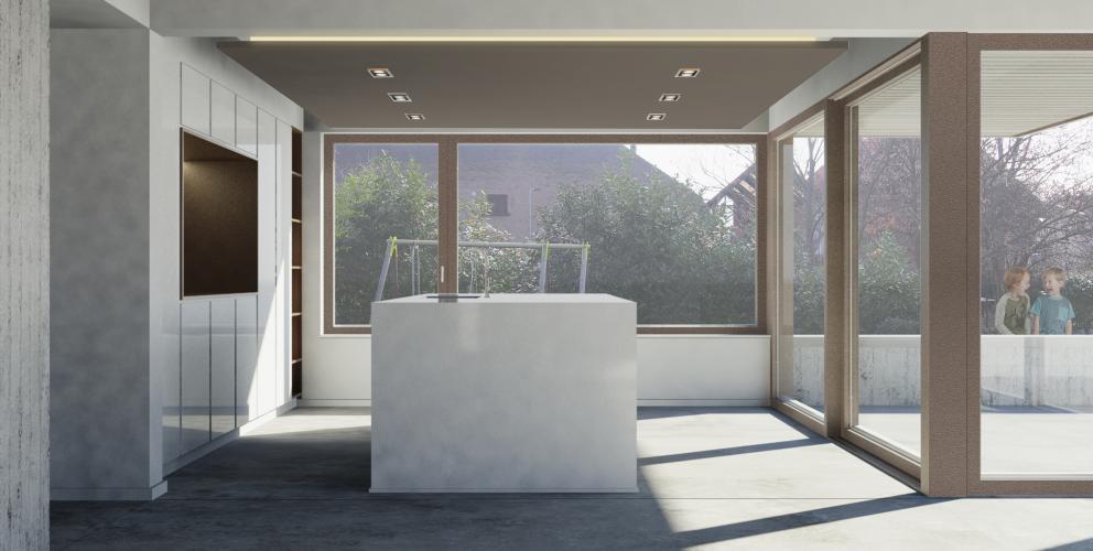 Projet VM - Vue sur la cuisine cadrant le jardin
