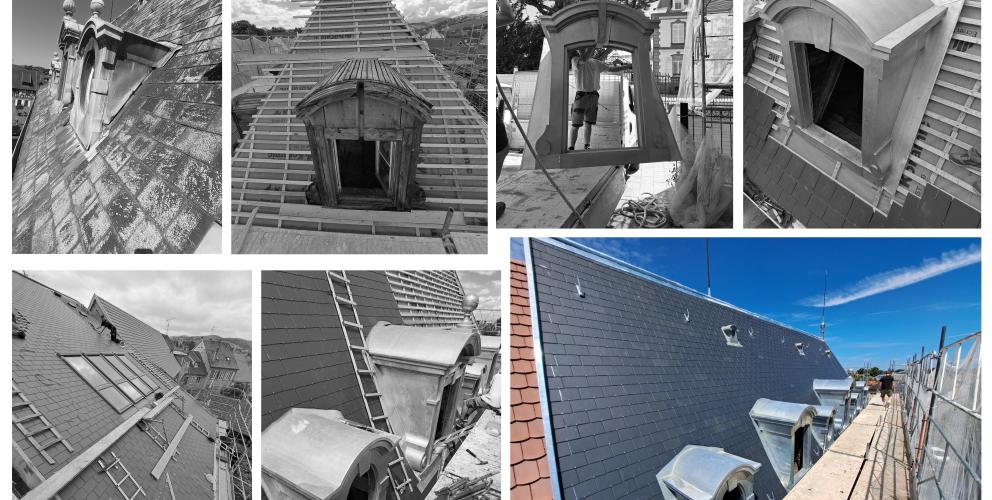 Projet FP - Restauration des lucarnes en zinc et remplacement de la couverture.